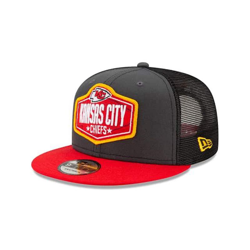 NFL Kansas City Chiefs Draft 9Fifty Snapback (ZAU0623) - Grey New Era Caps